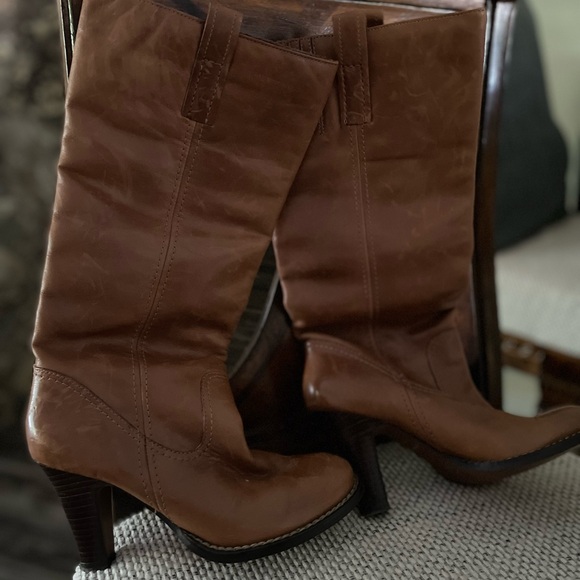 F&F Shoes - F&F Chestnut Heeled Boots for Women